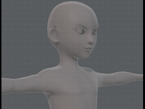 base mesh boy character v10 3D Model
