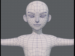 base mesh boy character v10 3D Model