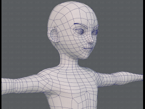 base mesh boy character v10 3D Model