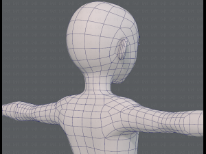 base mesh boy character v10 3D Model