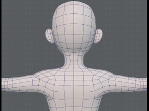 base mesh boy character v10 3D Model