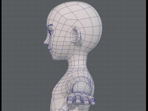 base mesh boy character v10 3D Model