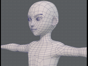 base mesh boy character v10 3D Model