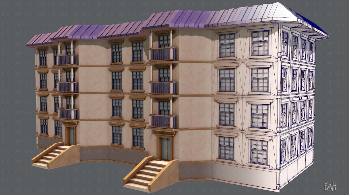 buliding v01 3D Model .c4d .max .obj .3ds .fbx .stl .blend 