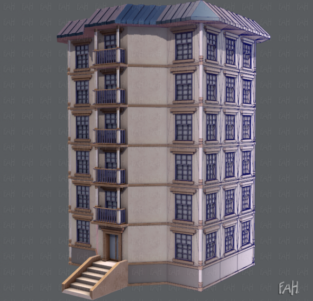 buliding v03 3D Model .c4d .max .obj .3ds .fbx .stl .blend 