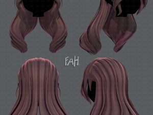 3d hair style for girl v51 3D Model