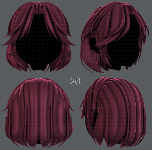 3d hair style for girl v52 3D Модель .c4d .max .obj .3ds .fbx .stl .blend 