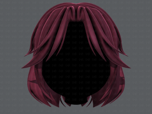 3d hair style for girl v52 3D Модель