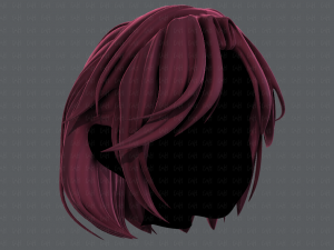 3d hair style for girl v52 3D Модель