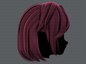 3d hair style for girl v52 3D Модель