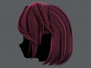 3d hair style for girl v52 3D Модель