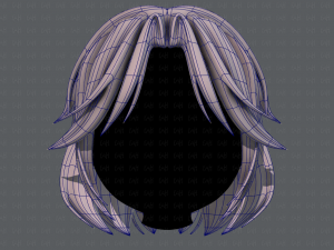 3d hair style for girl v52 3D Модель
