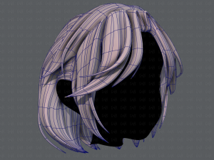 3d hair style for girl v52 3D Модель