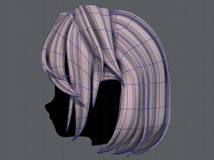 3d hair style for girl v52 3D Модель