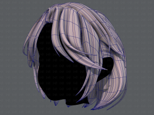 3d hair style for girl v52 3D Модель