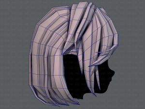 3d hair style for girl v52 3D Модель