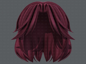 3d hair style for girl v52 3D Модель