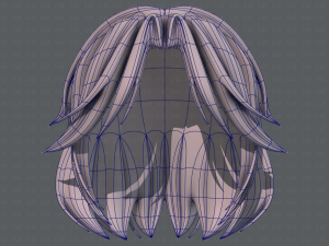 3d hair style for girl v52 3D Модель