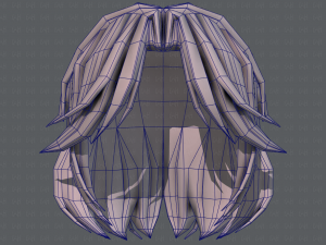 3d hair style for girl v52 3D Модель