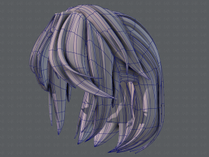 3d hair style for girl v52 3D Модель