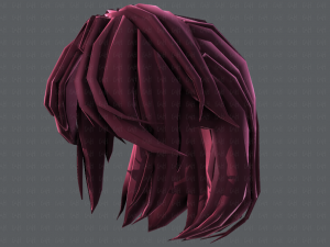 3d hair style for girl v52 3D Модель