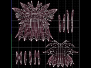 3d hair style for girl v52 3D Модель