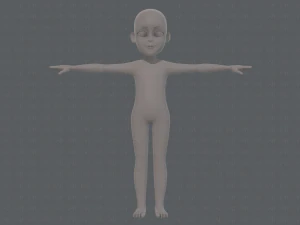 base mesh boy character v11 3D Model