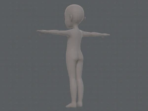 base mesh boy character v11 3D Model