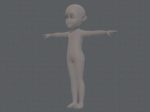 base mesh boy character v11 3D Model