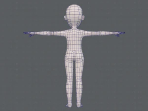 base mesh boy character v11 3D Model