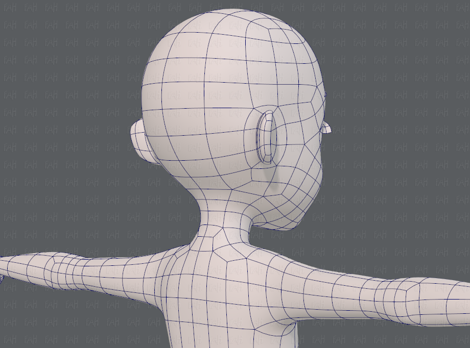 Mesh 3d model. Woman Base Mesh.