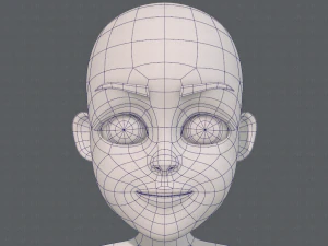 base mesh boy character v11 3D Model