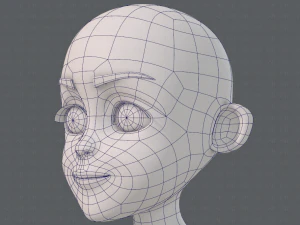 base mesh boy character v11 3D Model