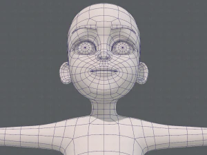 base mesh boy character v11 3D Model