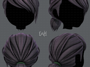 3d hair style for girl v53 Modelo 3D