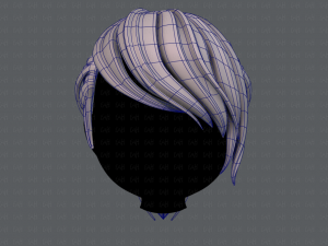 3d hair style for girl v53 3D Модель