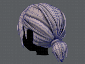 3d hair style for girl v53 3D Модель