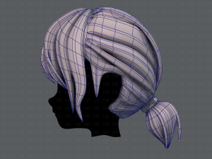 3d hair style for girl v53 3D Модель