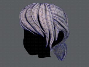 3d hair style for girl v53 3D Модель