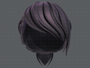 3d hair style for girl v53 3D Модель