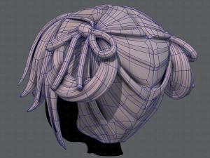 3d hair style for girl v54 Modelo 3D