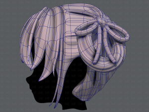 3d hair style for girl v54 Modelo 3D