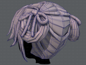 3d hair style for girl v54 Modelo 3D