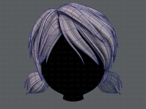 3d hair style for girl v55 Model 3D