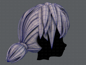 3d hair style for girl v55 Model 3D