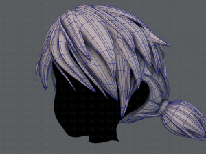3d hair style for girl v55 Model 3D