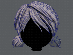 3d hair style for girl v55 Model 3D