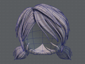 3d hair style for girl v55 Model 3D