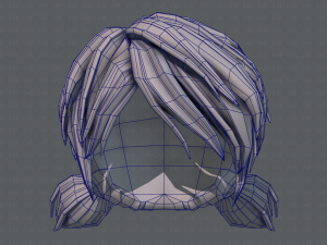 3d hair style for girl v55 Model 3D