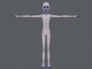 base mesh man character v16 Modello 3D
